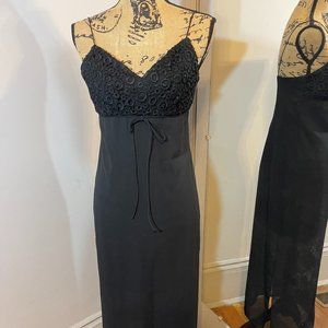 Faviana black Applique Lace formal dress